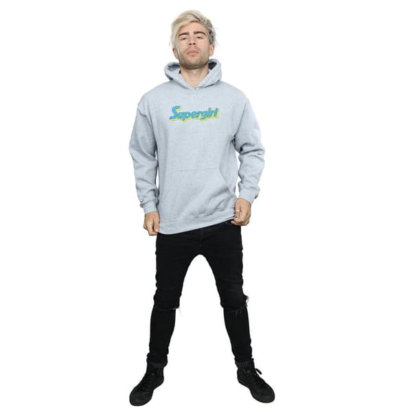 DC Comics Supergirl Crackle Logo Hoodie för herrar