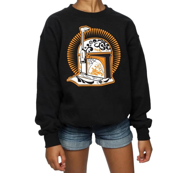 Star Wars Girls Boba Fett Dia De Los Muertos Sweatshirt