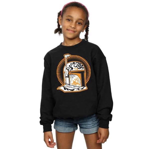 Star Wars Girls Boba Fett Dia De Los Muertos Sweatshirt