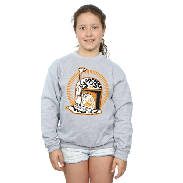 Star Wars Girls Boba Fett Dia De Los Muertos Sweatshirt