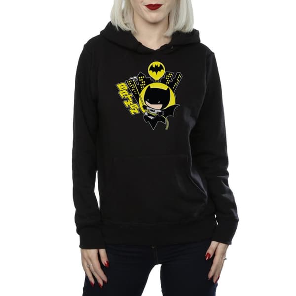 DC Comics Womens/Ladies Chibi Batman Swinging Hoodie