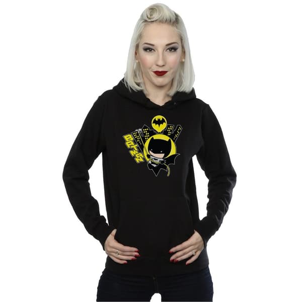DC Comics Womens/Ladies Chibi Batman Swinging Hoodie