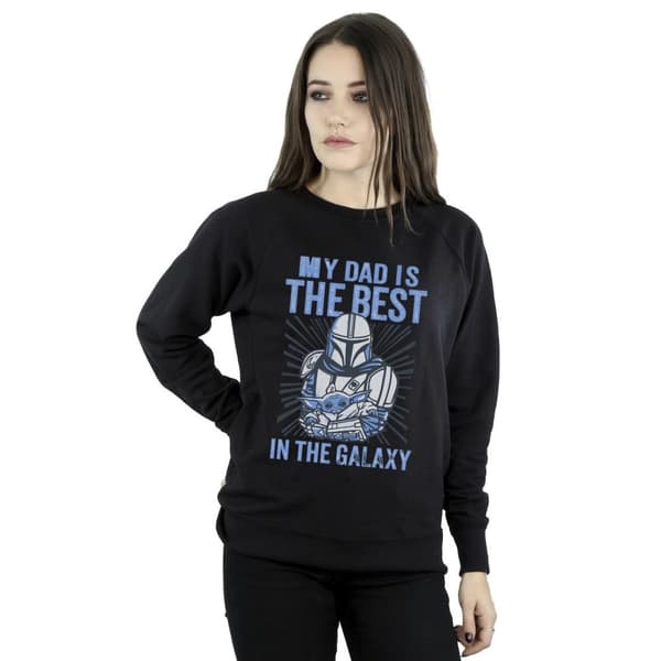 Star Wars Dam/Tjej Mandalorian Best Dad Sweatshirt