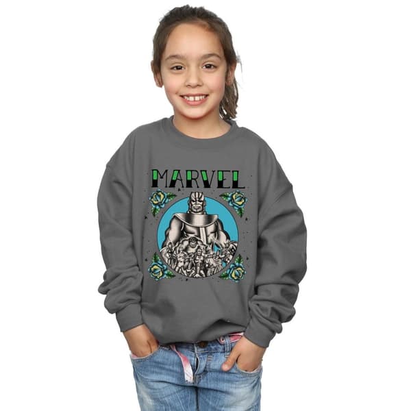 Marvel Girls Avengers Group Tattoo Sweatshirt