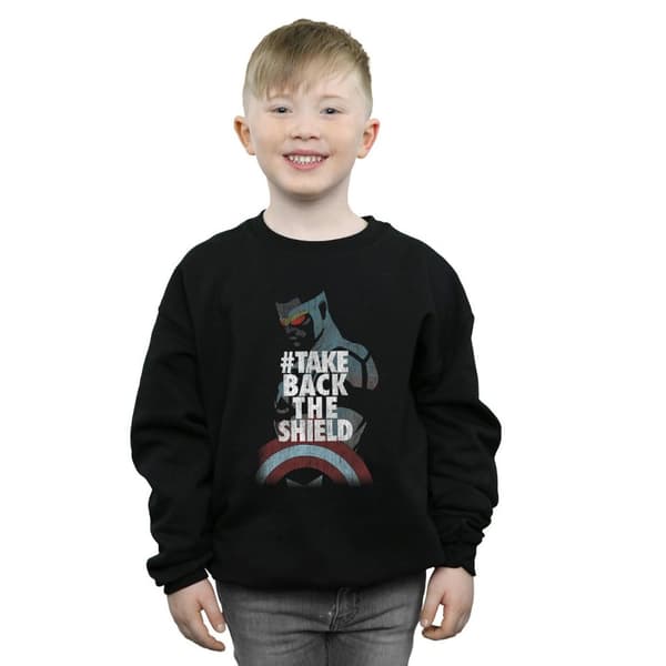 Marvel Pojkar Captain America Sam Wilson Take Back The Shield Sweatshirt