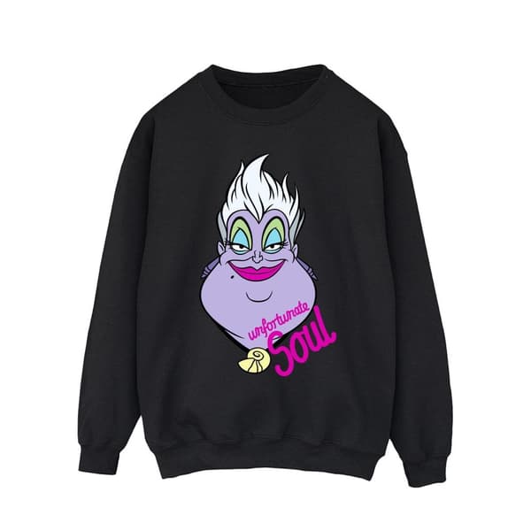 Disney Mens Villains Ursula Unfortunate Soul Sweatshirt Black XL