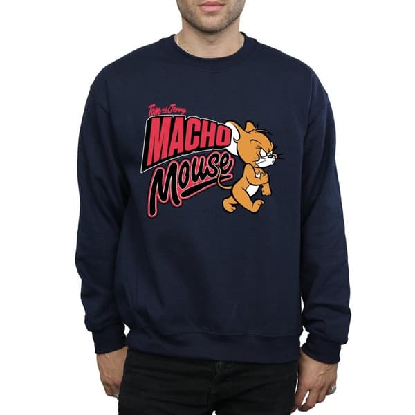 Tom And Jerry Mens Macho Mouse Sweatshirt