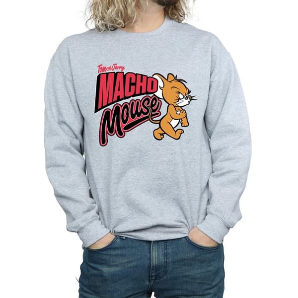 Tom And Jerry Mens Macho Mouse Sweatshirt