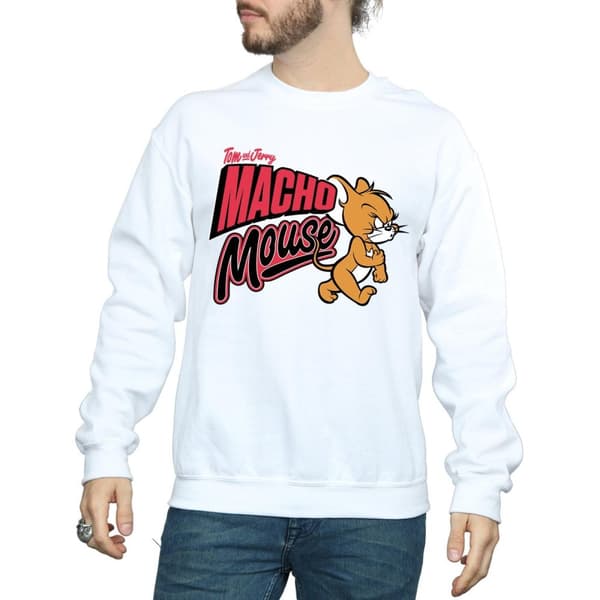 Tom And Jerry Mens Macho Mouse Sweatshirt