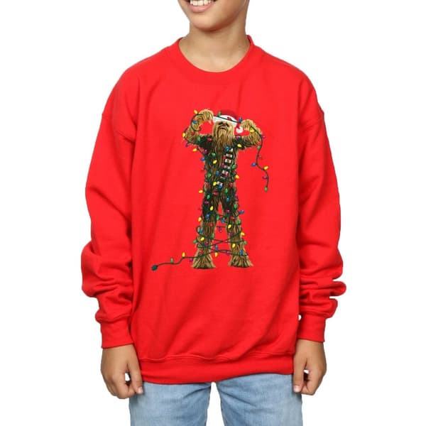 Star Wars Boys Chewbacca Christmas Lights Sweatshirt