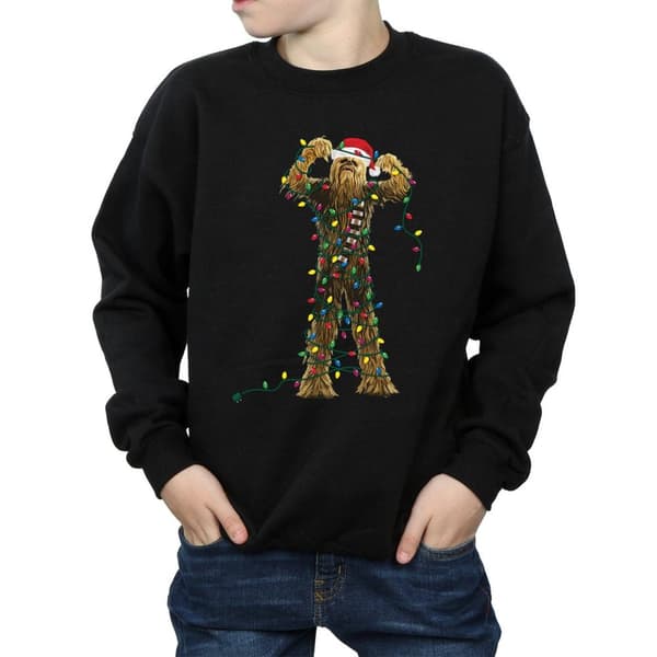 Star Wars Boys Chewbacca Christmas Lights Sweatshirt