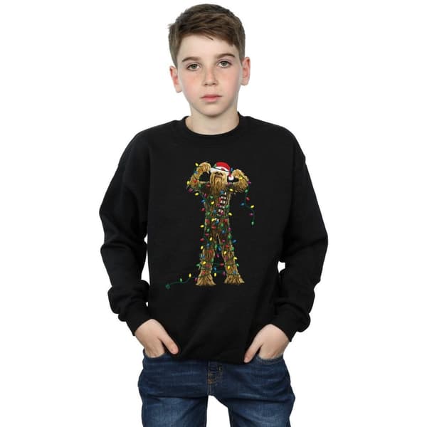 Star Wars Boys Chewbacca Christmas Lights Sweatshirt