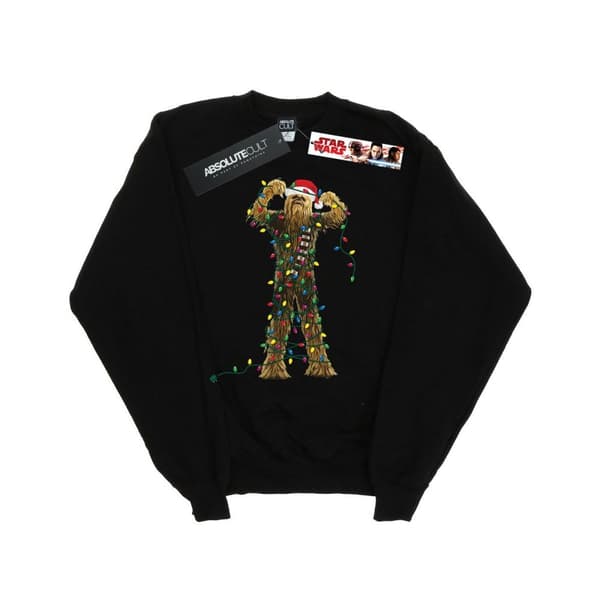 Star Wars Boys Chewbacca Christmas Lights Sweatshirt