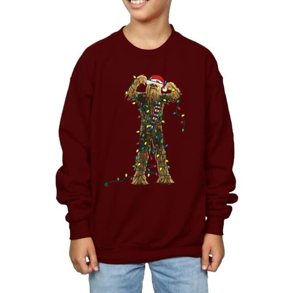 Star Wars Boys Chewbacca Christmas Lights Sweatshirt