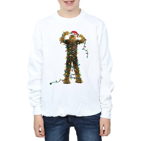 Star Wars Boys Chewbacca Christmas Lights Sweatshirt
