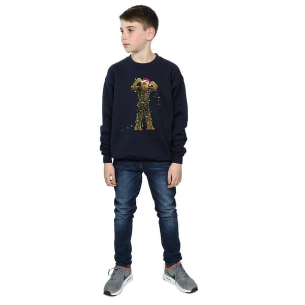 Star Wars Boys Chewbacca Christmas Lights Sweatshirt