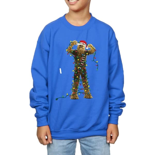 Star Wars Boys Chewbacca Christmas Lights Sweatshirt