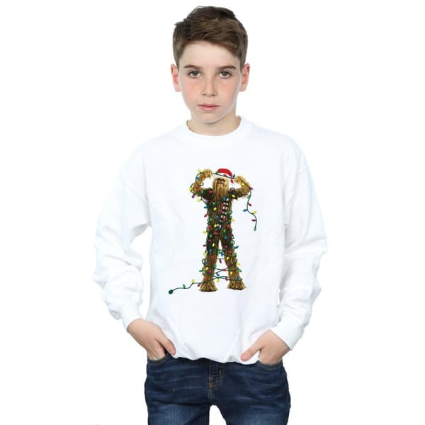 Star Wars Boys Chewbacca Christmas Lights Sweatshirt
