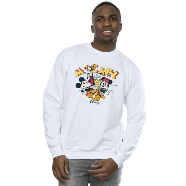 Disney Mens Mickey Mouse Group Sweatshirt