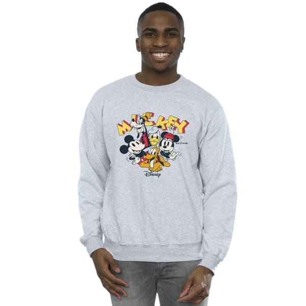 Disney Mens Mickey Mouse Group Sweatshirt