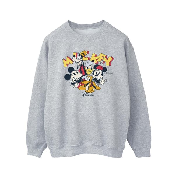 Disney Mens Mickey Mouse Group Sweatshirt