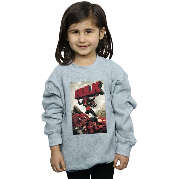 Marvel Girls Red Hulk Cover Sweatshirt
