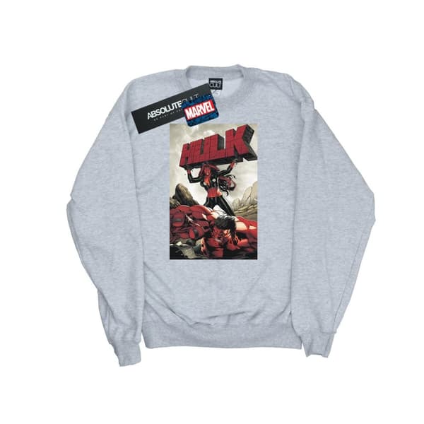 Marvel Girls Red Hulk Cover Sweatshirt