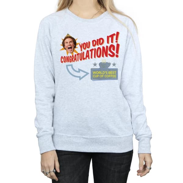 Elf Sweatshirt - Världens bästa kaffe - dam/dam