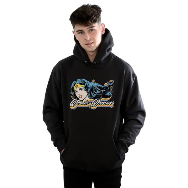 DC Comics Mens Wonder Woman Smile Hoodie