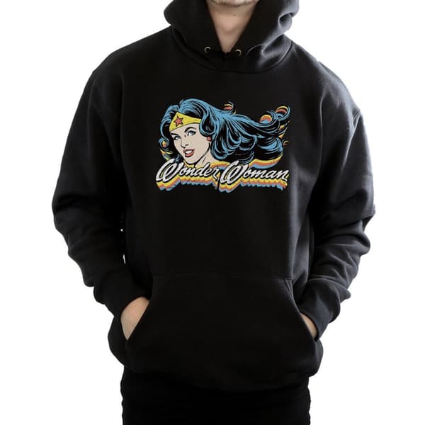 DC Comics Mens Wonder Woman Smile Hoodie