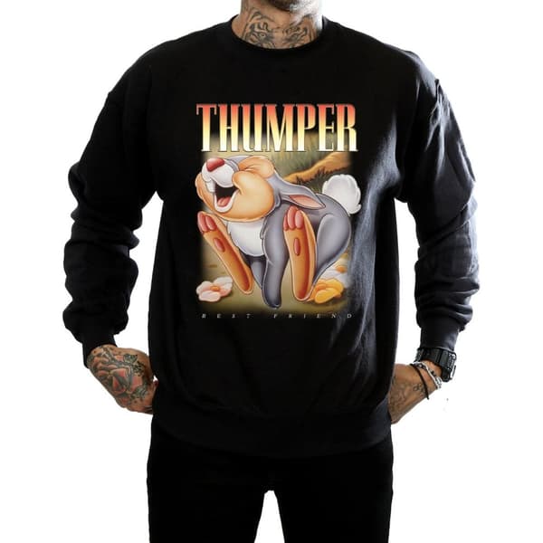 Disney Mens Bambi Thumper Montage Sweatshirt