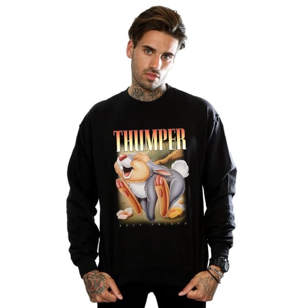 Disney Mens Bambi Thumper Montage Sweatshirt