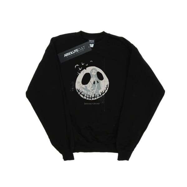 Disney Mens Nightmare Before Christmas Seriously Spooky Sweatshirt Black XXL