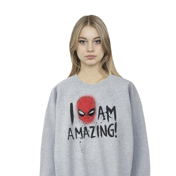 Marvel Womens/Ladies Spider-Man I Am Amazing Sweatshirt