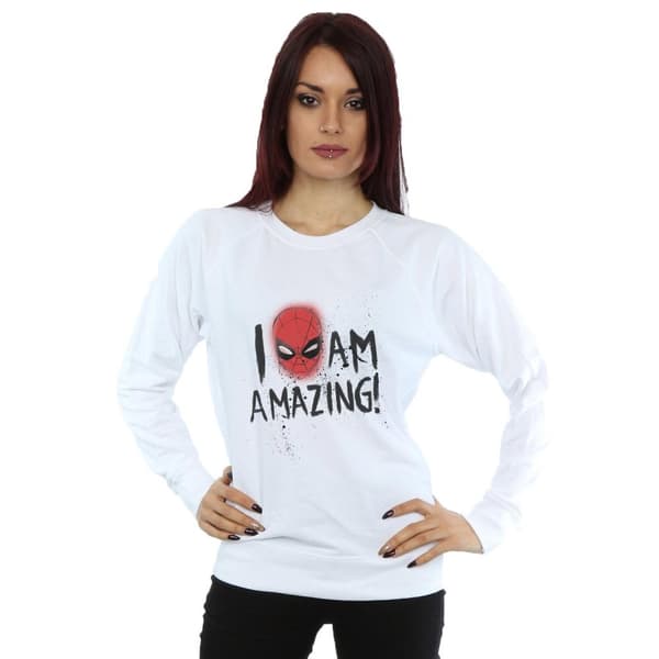 Marvel Dam/Tjej Spider-Man I Am Amazing Sweatshirt