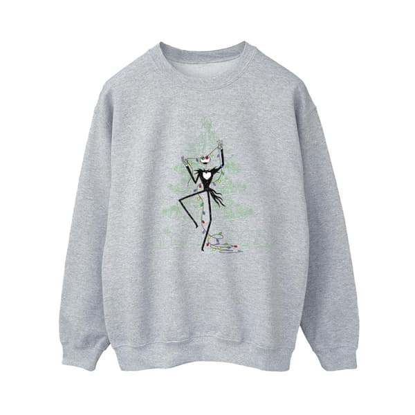 Disney Womens/Ladies The Nightmare Before Christmas Tree Green Sweatshirt
