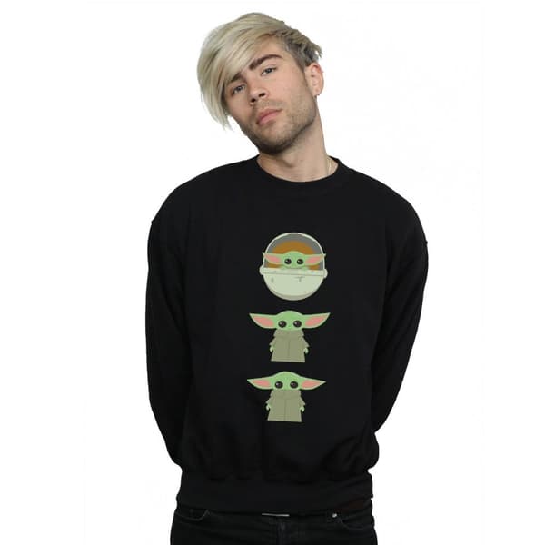 Star Wars Mens The Mandalorian The Child Posing Sweatshirt