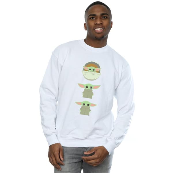 Star Wars Mens The Mandalorian The Child Posing Sweatshirt