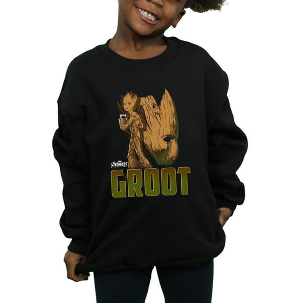 Marvel Girls Avengers Infinity War Groot Character Sweatshirt