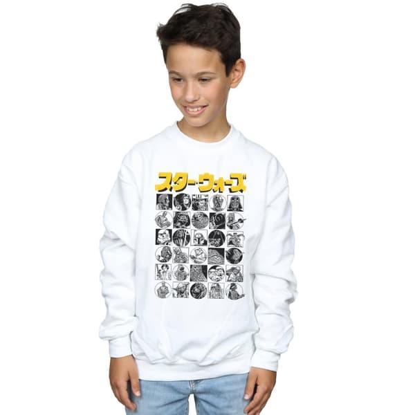 Star Wars Sweatshirt med japanska miniatyrteckningar för pojkar