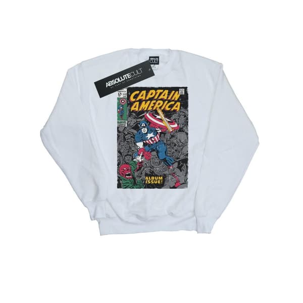 Marvel Mens Captain America Album Issue Cover Sweatshirt
