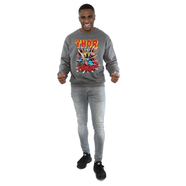 Marvel Mens Thor Thwak Sweatshirt