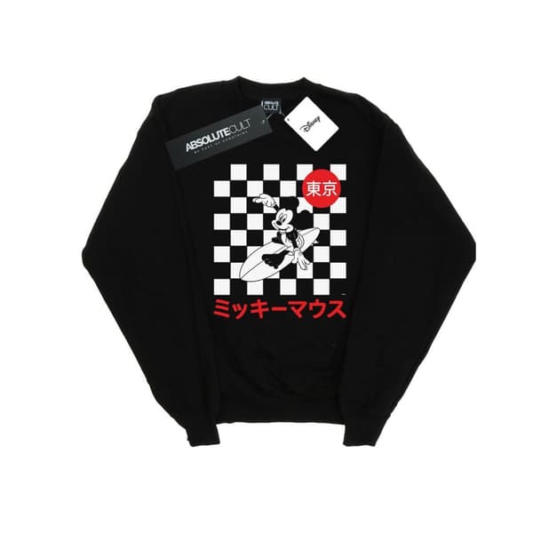 Disney Mens Mickey Mouse Surfing Sweatshirt