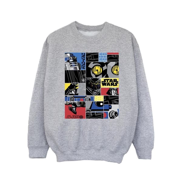 Star Wars Girls Droid Montage Sweatshirt Sports Grey 7-8 Years