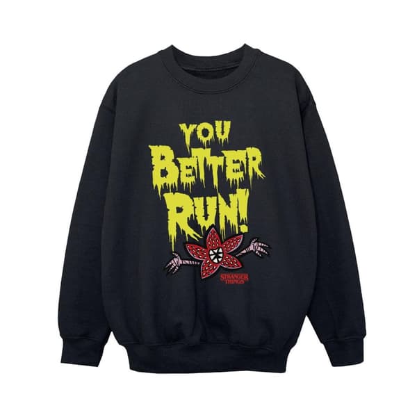 Netflix Pojkar Stranger Things You Better Run Sweatshirt