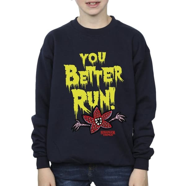Netflix Pojkar Stranger Things You Better Run Sweatshirt