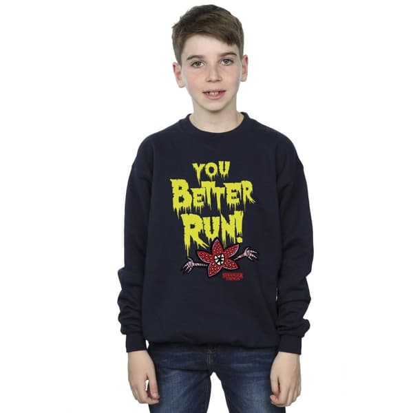 Netflix Pojkar Stranger Things You Better Run Sweatshirt