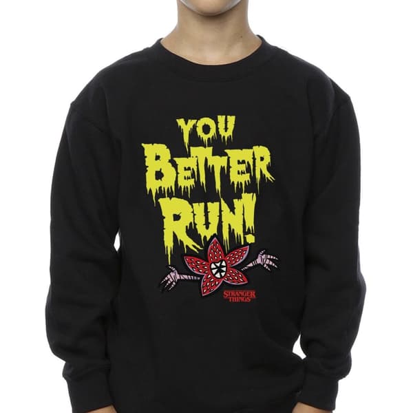 Netflix Pojkar Stranger Things You Better Run Sweatshirt