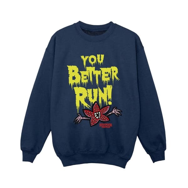 Netflix Pojkar Stranger Things You Better Run Sweatshirt