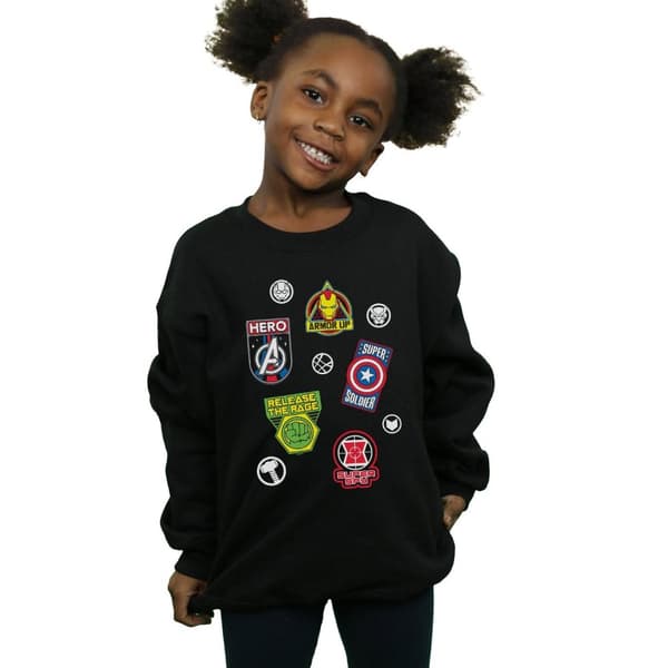 Marvel Girls Avengers Hero Badges Sweatshirt